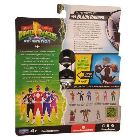 Power Rangers Re-Ignition Auto Morphin Black Ranger Action Figure 2025 Hasbro - Picture 2 of 3